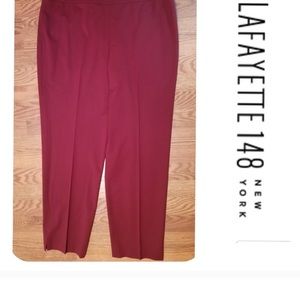 Lafayette 148 MY Burgundy Cropped Pants